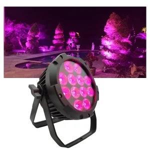 Outdoor 12x10W RGBWA 5-in-1 Truss Uplight LED Par Can Slim Flat Par Light for Festival Lighting