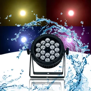 Outdoor 18x15W RGB LED Slim Par Stage Lighting DMX512 Sound-Activated IP65 Aluminum Alloy Ra85 AC90-240V