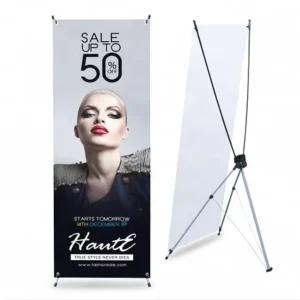 Outdoor Advertising Tripod Spider X Frame Standing Banner Holder Display Stand