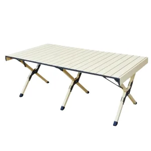 Outdoor Aluminum Alloy Industrial Folding Long Table Tourist Portable Storage Egg Roll Camping Desk Barbecue Easy Install Tables