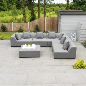 Outdoor Aluminum Modular Fabric Sofa Set for Garden
