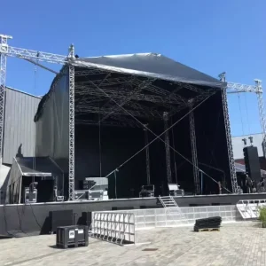 Outdoor Concert Black Aluminum Roof Stage Truss System