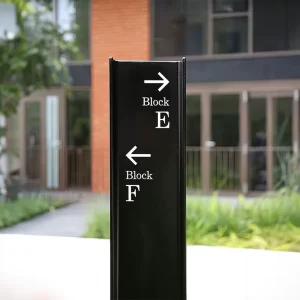 Outdoor Customizable Stainless Steel Directional Signs, Large-Scale, for Spiritual Fortress, Shopping Mall, and Parking Lot