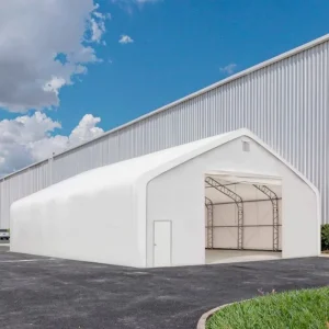 Outdoor Fabric Structure Fabric Storage Prefab Double Truss Building