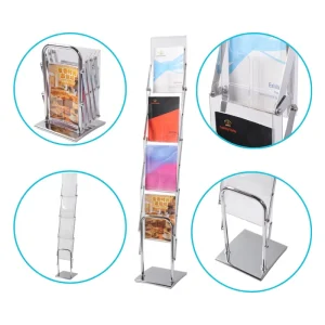 Outdoor Floor-Standing Brochure Holder and Magazine Rack