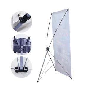 Outdoor Folding X Banner Stand Adjustable X-Frame 80 x 180 cm