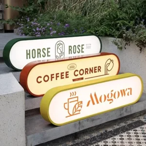 Outdoor Hanging Double-Sided 3D LED Acrylic Light Box Sign