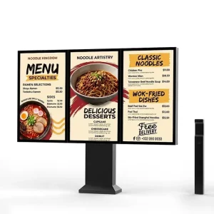 Outdoor IP66 Waterproof Capacitive Touch LCD Digital Poster Menu Board with Animation for Drive-Thru Signs