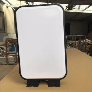 Outdoor LED Advertising Lightbox for Restaurant, Square Blister Design, Aluminum Frame, Hanging, Logo Print