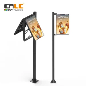 Outdoor LED Pole Display P4 High Brightness 5500 nits Aluminum Structure IP56 Waterproof Digital Signage