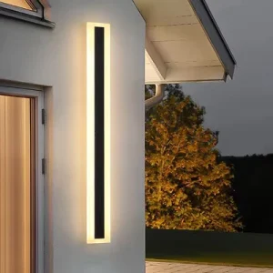Outdoor Long Strip LED Wall Lamp Waterproof Modern Villa Garden Pillar Porch Corridor Front Door Wall Light