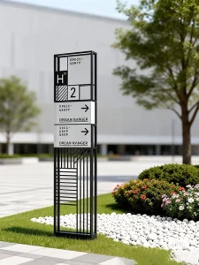 Outdoor Metal Directional Wayfinding Display Sign for Shopping Mall, Hotel, Hospital, Park, or Entrance