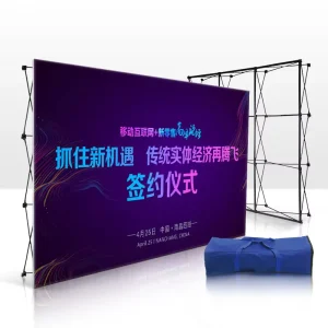 Outdoor Pop-Up Banner Display Backdrop Stand for Weddings and Sports Events