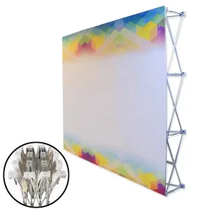 Outdoor Portable Custom Folding Backdrop Trade Show Display Pop-up Banner Stand