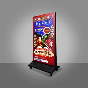 Outdoor Rectangle LED Light Box Booth Stand with City Light Poster