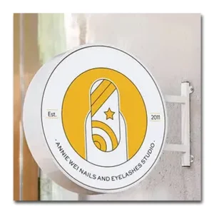 Outdoor Restaurant Round Rotating Acrylic Light Box Sign