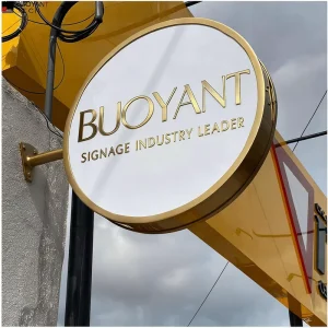 Outdoor Round Acrylic LED Light Box Sign with Metal Frame