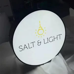 Outdoor Round Double-Sided LED Light Box, Backlit Vacuum-Formed Sign