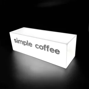 Outdoor Single-Sided Rectangular LED Acrylic Light Box Letter Sign