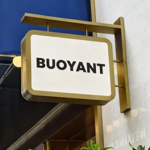 Outdoor Stainless Steel and Acrylic LED Advertising Light Box Sign