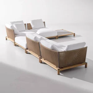 Outdoor Teak Rope Sofa Set