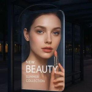 Outdoor Transparent LED Display Screen Weatherproof Flexible Film for Bus Stops and Subway Stations