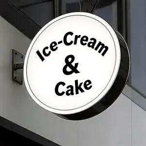 Outdoor Two-Sided Circular Hanging LED Advertising Light Box Sign