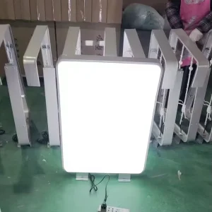 Outdoor Wall-Mountable Rectangle LED Lightbox with Aluminum Frame and Acrylic Material