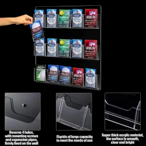 Outdoor Wall-Mounted Acrylic Flyer Magazine Menu and Brochure Holder