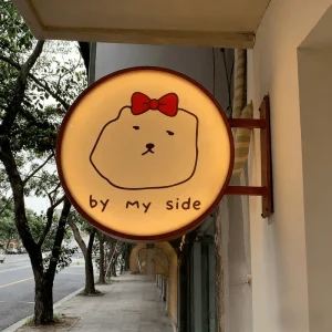 Outdoor Wall-Mounted Waterproof Acrylic Aluminum Round LED Light Box