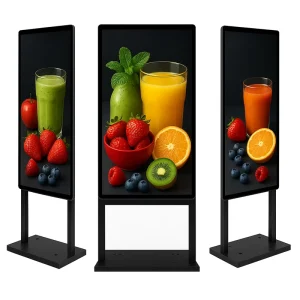 Outdoor Waterproof Digital Signage Screen With Anti Reflective Glass 24 7 Operation Smart Temperature Control