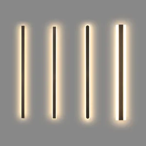 Outdoor Waterproof Garden LED Strip Wall Lamp Polycarbonate Long Strip Aluminum Base AC 85-265V