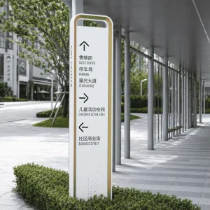 Outdoor Weatherproof Aluminum Directional Wayfinding Signage Custom Monument Pylon Sign for Real Estate