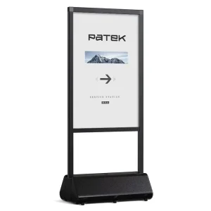 Outdoor Windproof Movable Double-Sided Aluminum Alloy Floor Standing Poster Stand