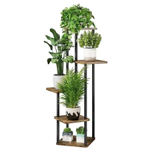 Outdoor Wooden Multi-Layer Plant Rack and Flower Pot Stand for Garden or Wedding Decoration