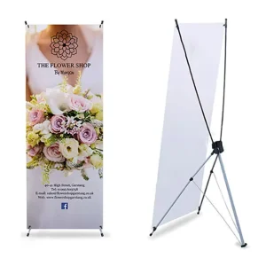 Outdoor X Banner Stand, 60 x 160 cm and 80 x 180 cm, Custom Frame