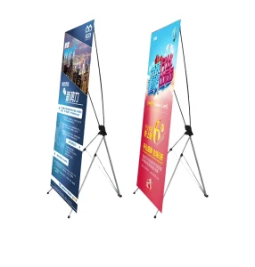 Outdoor X Stand Display Banner for Paper Retail Shop Advertising and Events, Carton Packed