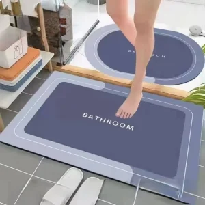 Oval Square Bath Bathroom Rug Anti Non slip Water Absorbent Floor Shower Mats Rubber Door Mat Carpet Crystal Velvet Mats