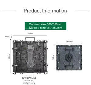 P3 4K Led Video Wall Display Panel Screen Module 50x50cm Indoor Pixel Pitch P2.5 P2.6 for Exhibitions Stage