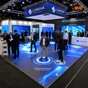 P3.91 Waterproof Interactive LED Floor Tile Screen for Showrooms and Exhibitions
