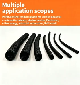 PP Fireproof Flexible Corrugated Hose Split Conduit Self-Wrapping Cable Sleeve for Automotive Wiring