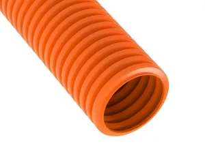 PP Flexible Plastic Electrical Conduit Tube for Residential Electric Wiring, Orange Corrugated Fireproof Pipe