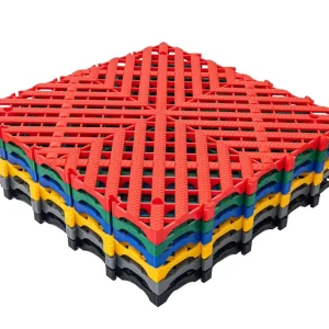 PP Modular Click Interlocking Garage Floor Tiles Waterproof Anti Slip Heavy Duty Indoor Use For Car Wash Beauty Exhibition 4S