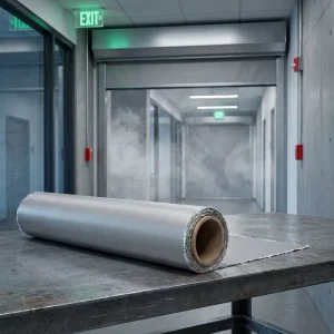 PU-Coated Fiberglass Fabric Cloth for Fire Smoke Curtains High-Temperature 1200C Resistant Fireproof Insulation