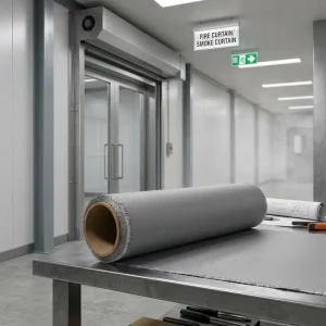 PU-Coated Fiberglass Mesh Cloth Twill Woven Waterproof Fireproof Heat-Resistant Fabric for Fire Smoke Curtains