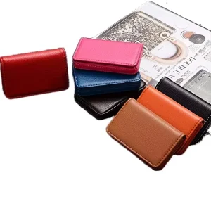 PU Faux Leather Business Card Holder Wallet and Card Case