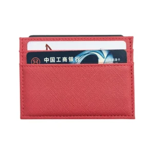 PU Leather Card Holder, 2-6 Slots, Multicolor, Business ID and Credit Card Holder