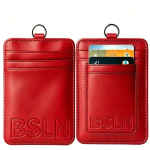 PU Leather Custom Card Holder with Fine Stitching for Business and Daily Use