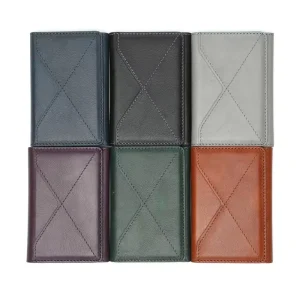 PU Leather RFID Blocking Triple-Fold Card Holder Wallet for 12-16 Pro