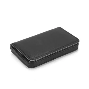 PU Leather and Metal Business Card Holder with Magnet